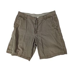 Columbia Cargo Omni Shade Outdoor Canvas Khaki Shorts - Beige - Men’s Size 40 S1